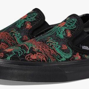 Vans Classic Slip-On Skate Shoe, Dark Omens Glows In The Dark 6.5 Men 8 Women